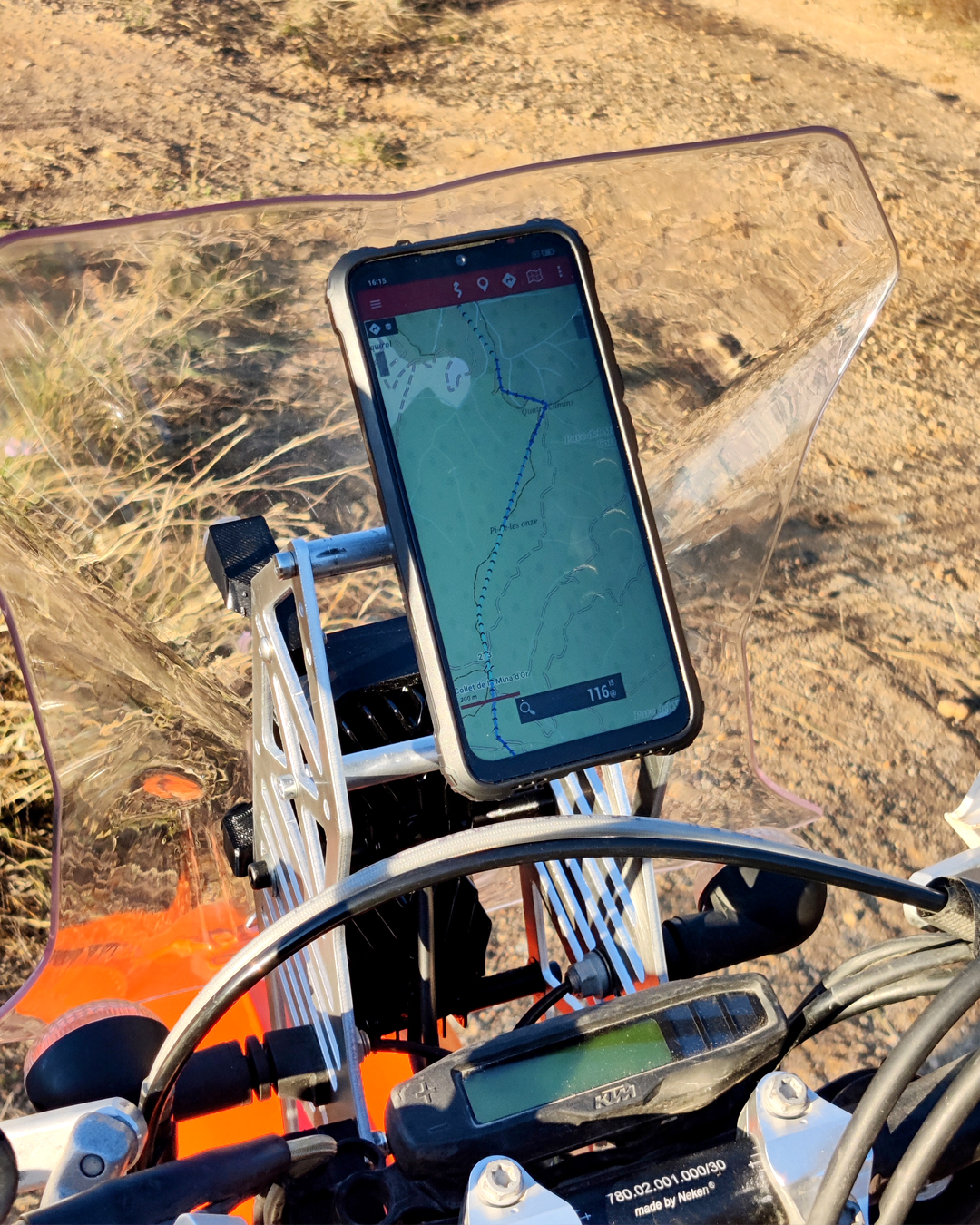 Soporte de navegación móvil Universal para moto Enduro Trail - 3dPartum